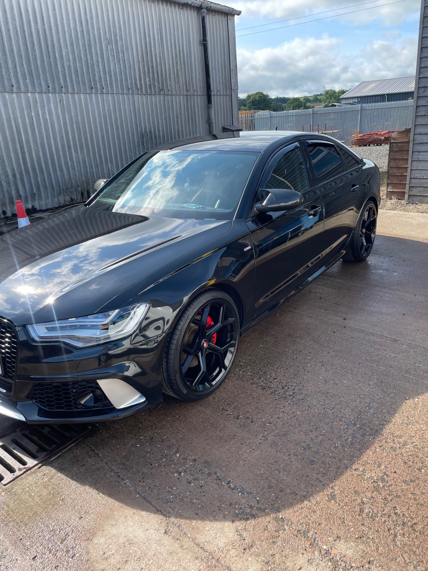 Black Audi RS6 after an M&M Deluxe valet