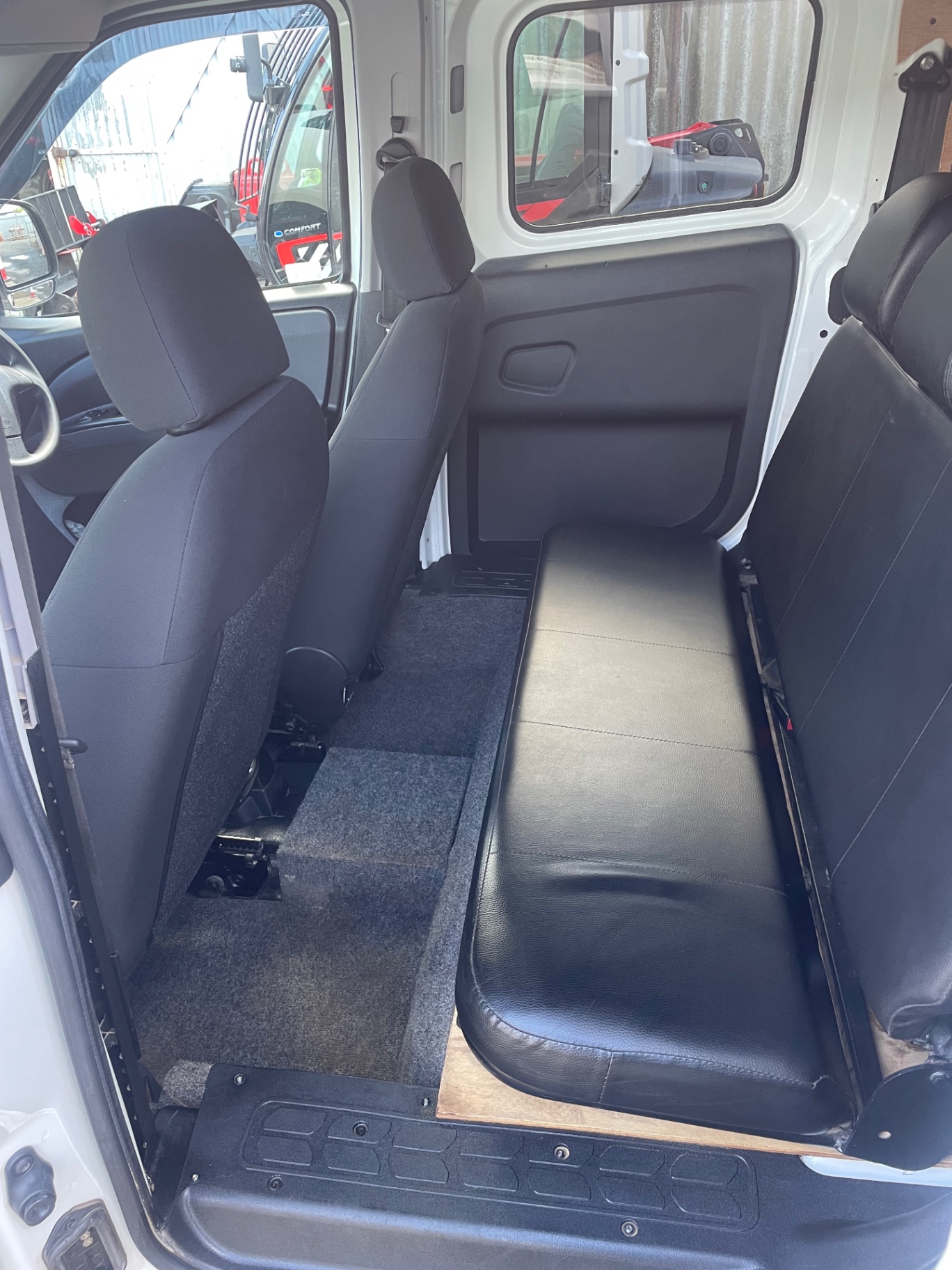 Same work van interior clean after an M&M Deluxe valet